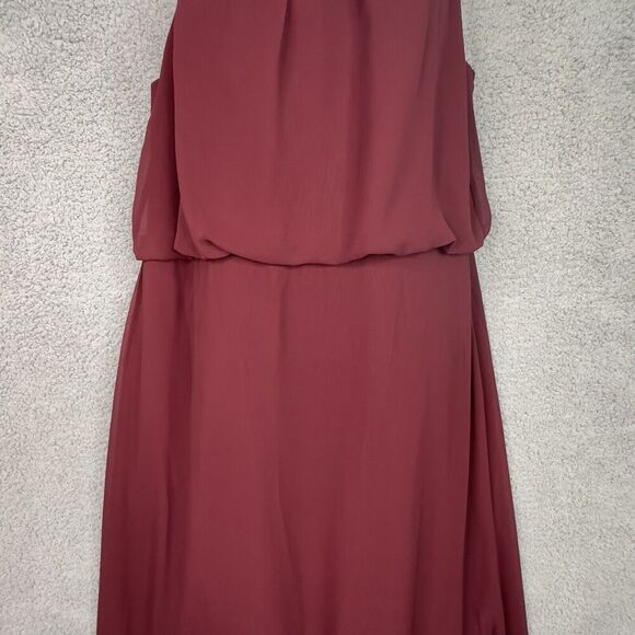 SORELLA VITA Bridesmaid Dress Burgundy Sz 20 Prom Chiffon Lined Full Length - Picture 5 of 16